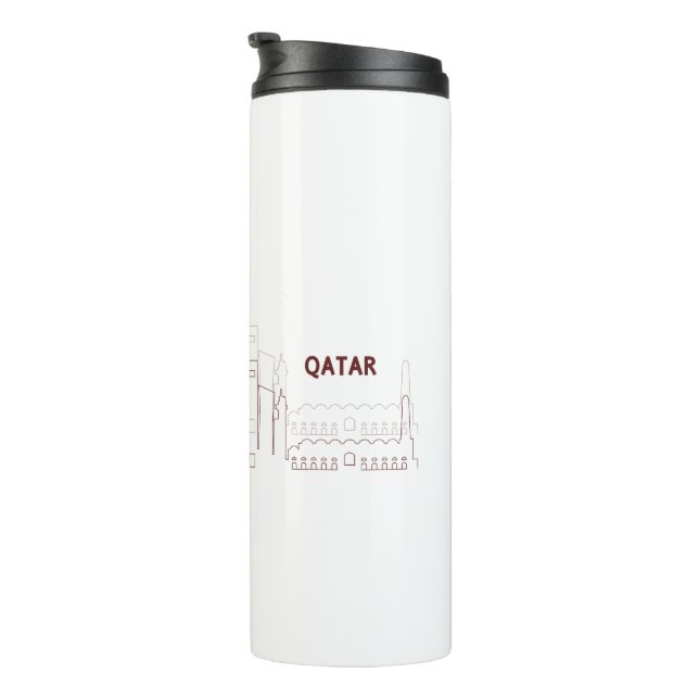 My Home Qatar – Minimalist Design Thermal Tumbler (Rotated Right)