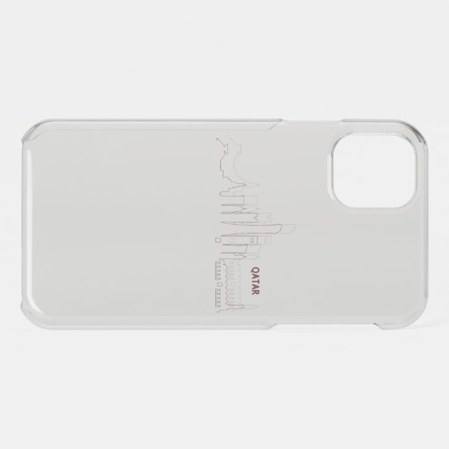 My Home Qatar – Minimalist Design Uncommon iPhone Case (Back (Horizontal))