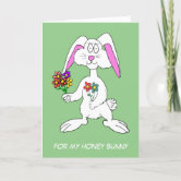 Love you honey bunny card