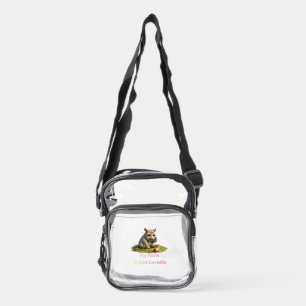 My Horn Is Just Keratin – Broken Horn Rhino Wildli Clear Crossbody Bag