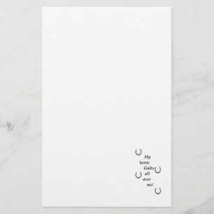 My Horse Gaits All Over Me Stationery