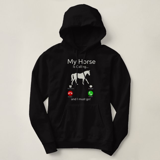 My Horse Is Calling And I Must Go Apparel Tee Clot (Design Front)