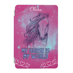 My Horse Is My World Magenta iPad Mini Cover