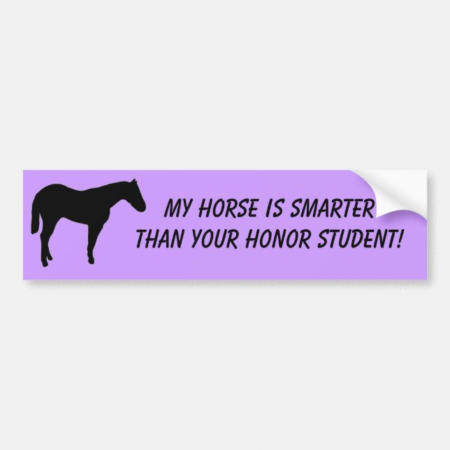 My Horse is Smarter than Your Honor Student! Bumper Sticker (Front)