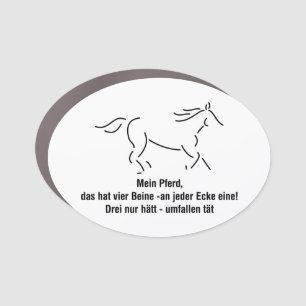 My horse this has four legs of funny saying car magnet