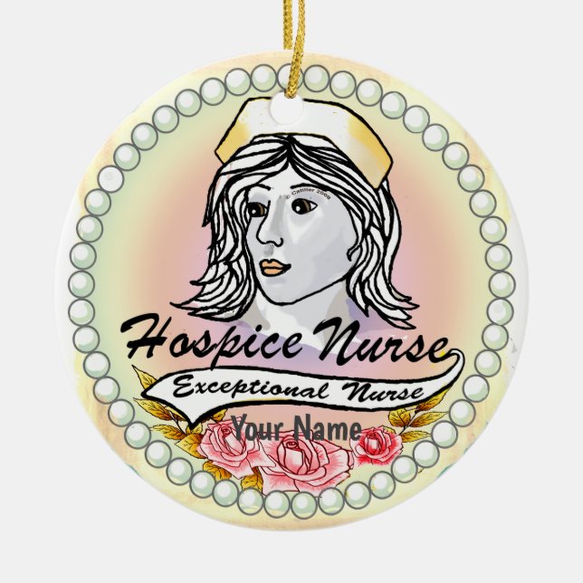 My Hospice Nurse Ceramic Ornament (Front)