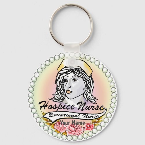 My Hospice Nurse custom name Keychain