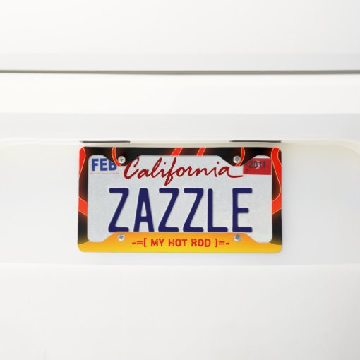 My Hot Rod License Plate Frame Zazzle