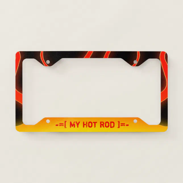 My Hot Rod License Plate Frame Zazzle