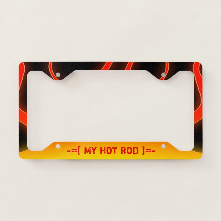 My Hot Rod License Plate Frame Zazzle