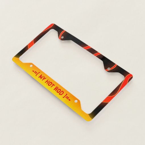 My Hot Rod License Plate Frame Zazzle