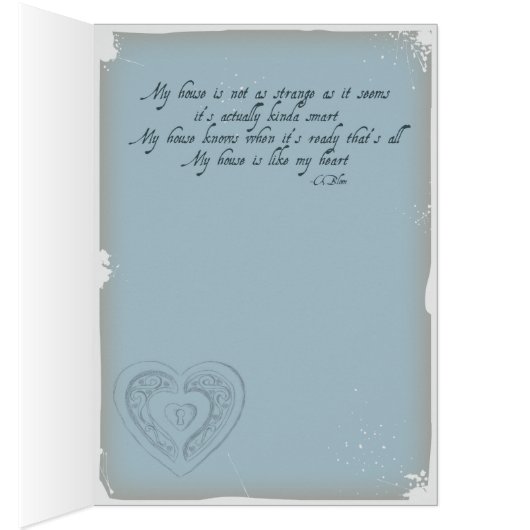 My house is like my heart - blue (Inside (Right))