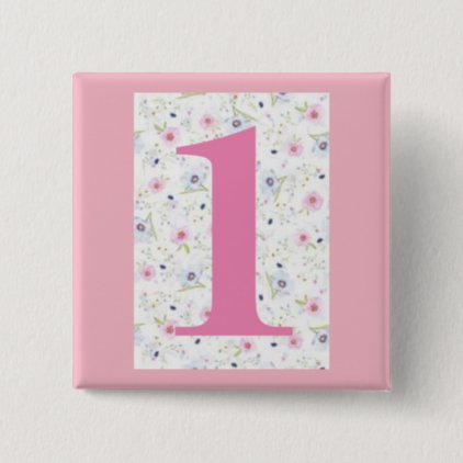 my house number -1- 5.1cm (2") Square Badge Button