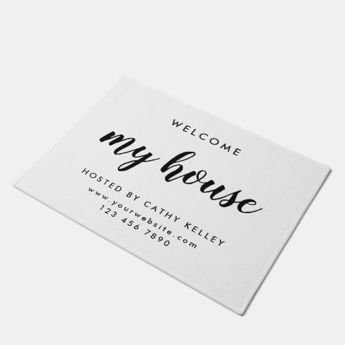 My House Real Estate White Realtor Doormat