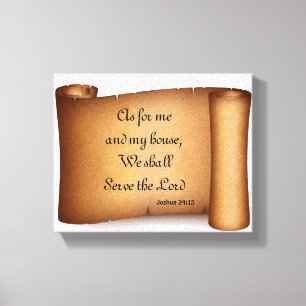 MY HOUSE SHALL SERVE THE LORD poster Canvas Print