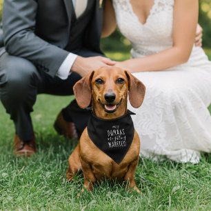 My Humans are Getting Married Black Wedding Dog Bandana
