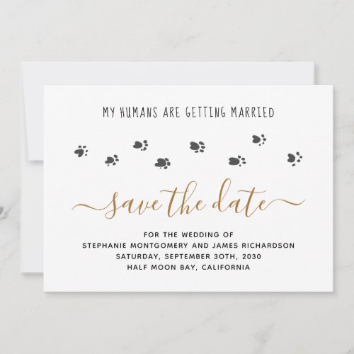 My Humans Are Getting Married Custom Pet Wedding Save The Date