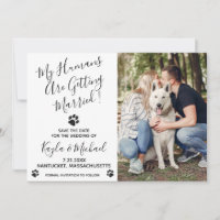 My Humans Are Getting Married- Elegant Dog Wedding Save The Date