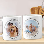 My Humans Are Getting Married Engagement Dog Photo Coffee Mug<br><div class="desc">Celebrate your engagement and give unique dog wedding save the dates with these custom photo, and personalized 'My Humans Are Getting Married... Save The Date' coffee mug. This custom photo wedding coffee mug is perfect for engagement party favors, and an alternative to dog save the date cards. Customize with your...</div>