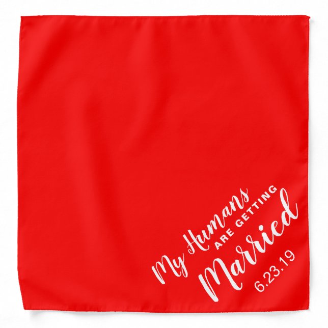 My Humans Are Getting Married Personalized Pet Bandana (Front)