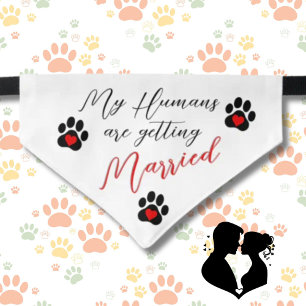 My Humans are Getting Married Pet Bandana Collar