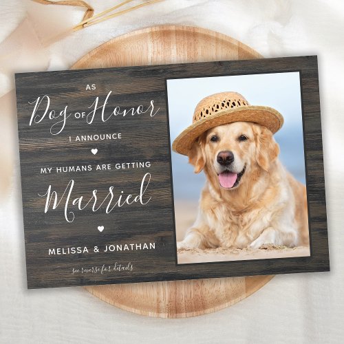 My Humans Are Getting Married QR Code Pet Wedding  Invitation