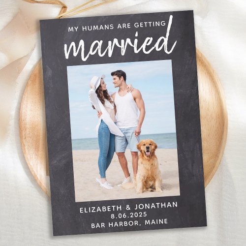 My Humans Are Getting Married Rustic Dog Wedding Save The Date