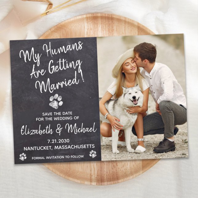 My Humans Are Getting Married Rustic Dog Wedding Save The Date