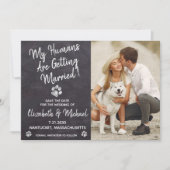 My Humans Are Getting Married Rustic Dog Wedding Save The Date (Front)