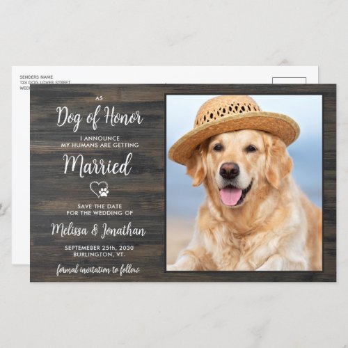 My Humans Are Getting Married Rustic Pet Wedding
