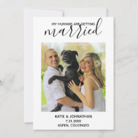 My Humans Are Getting Married - Simple Dog Wedding Save The Date