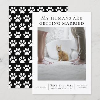 My Humans Are Getting Married Wedding Personalized Save The Date