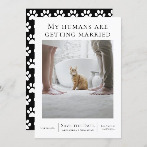 My Humans Are Getting Married Wedding Personalized Save The Date