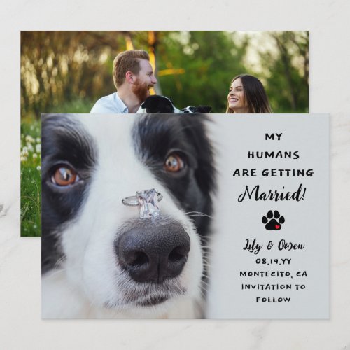 My Humans Are Getting Married Wedding Save The Date