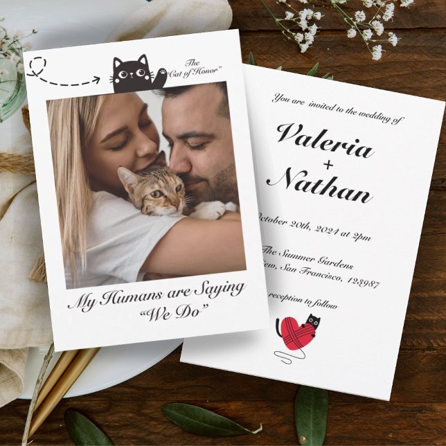 My Humans are Saying We Do Cat Photo   Invitation (Creator Uploaded)