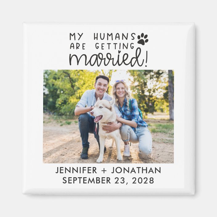 2er-Pack Hundehalsband 'My Humans Are Getting Married' – Für Hochzeitsfotos