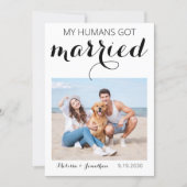 My Humans Got Married Dog Elopement Announcement (Front)