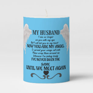 My Husband Angel Pillar Candle