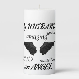 My Husband Angel Pillar Candle