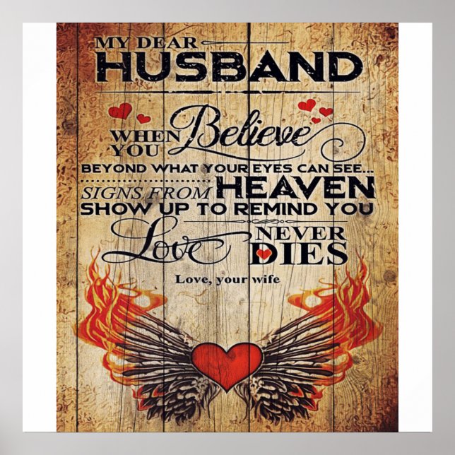 My Husband Birthday Gift | Letter For Husband | Poster (Front)