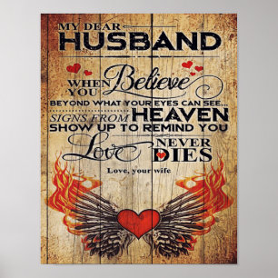 My Husband Birthday Gift   Letter For Husband   Poster