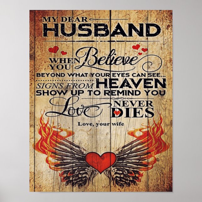 My Husband Birthday Gift | Letter For Husband | Poster (Front)