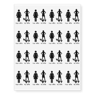 My Husband Funny Gift Bodybuilder Gym Temporary Tattoos