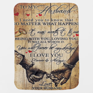 My Husband Gift   Letter For Him   Baby Blanket