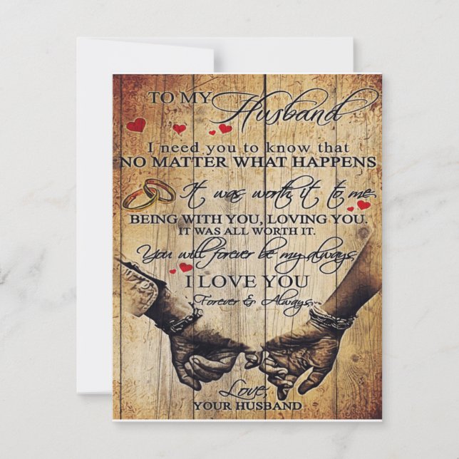 My Husband Gift | Letter For Him | Invitation (Front)