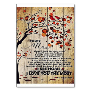 My Husband Gift Letter For Him Table Number