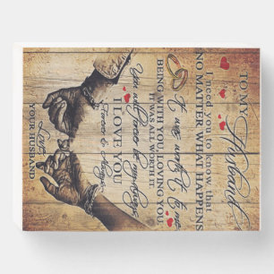 My Husband Gift Letter For Him Wooden Box Sign