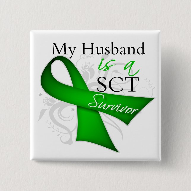 My Husband is a Stem Cell Transplant Survivor Button (Front)
