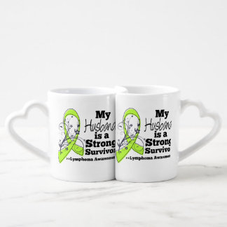 My Husband is a Strong Survivor of Lymphoma Coffee Mug Set