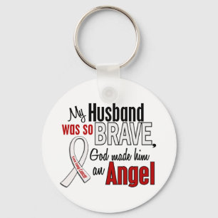 My Husband Is An Angel Lung Cancer Keychain